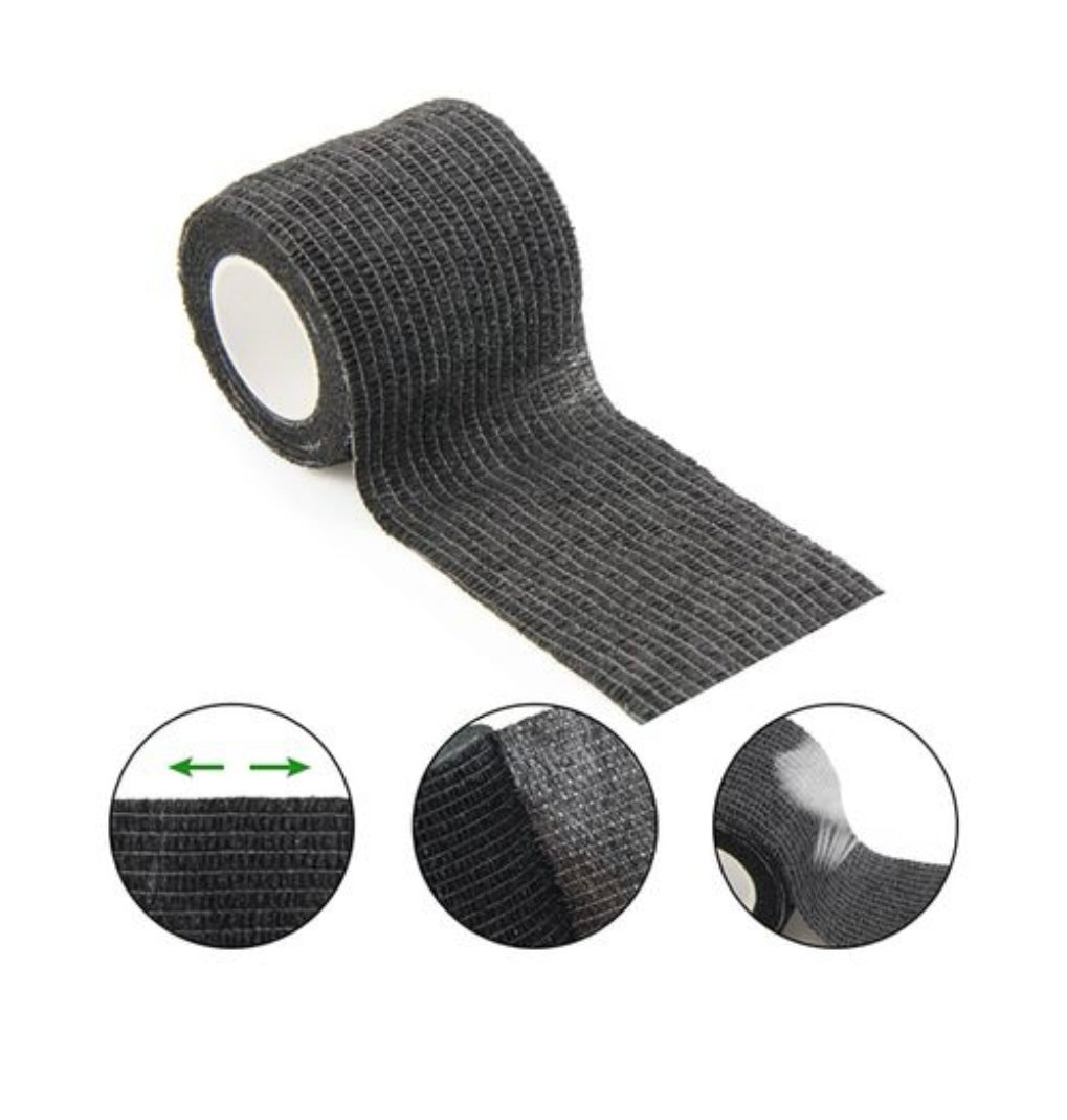 Cohesive bandages black(size: 2inch x 5 yds)