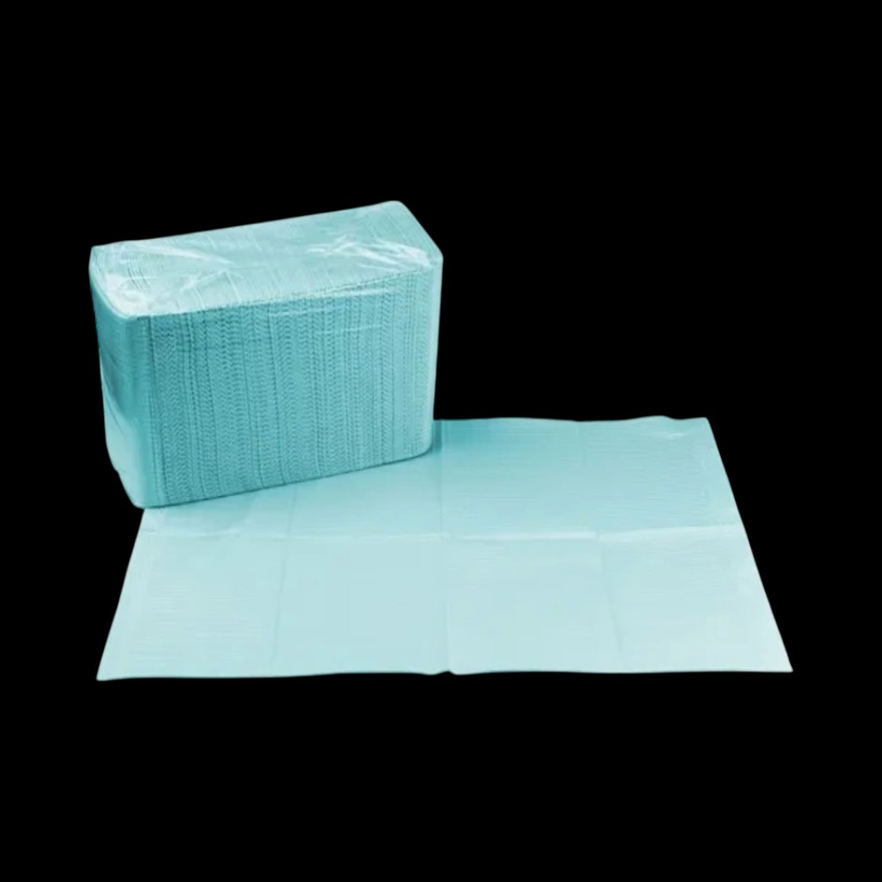 3-Ply Patient Bibs are made of two layers of paper bonded together plus a layer of poly film