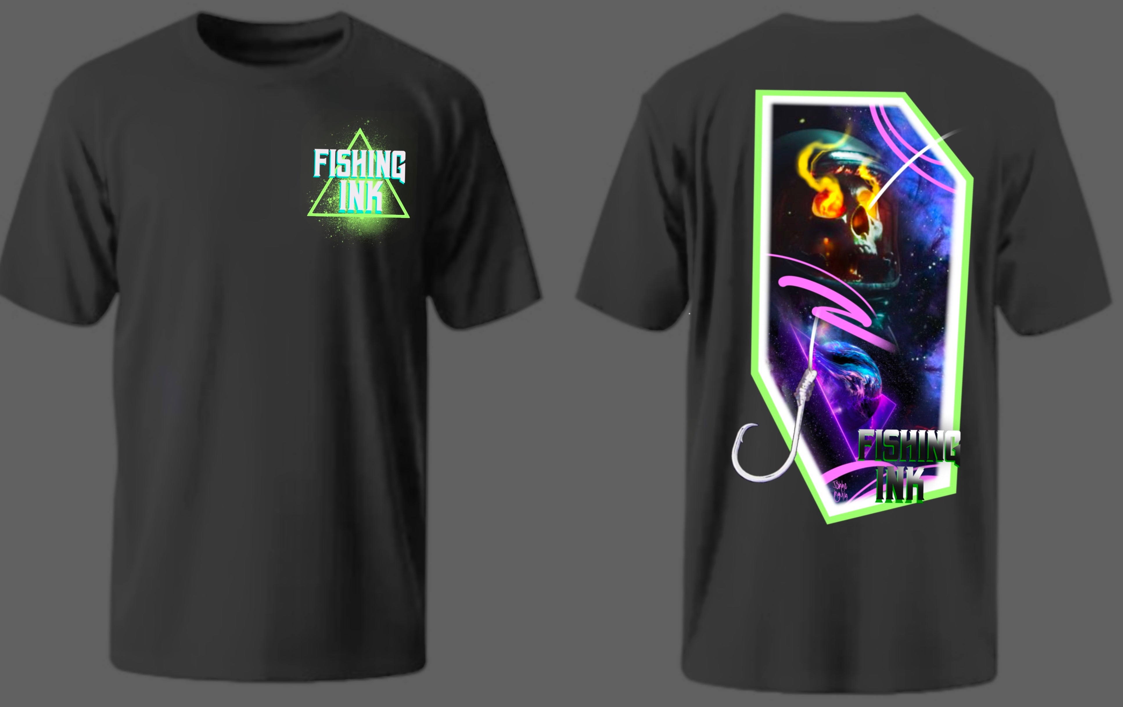 Fishing ink (astronaut skull)